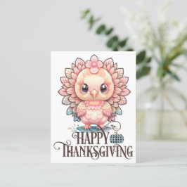 Cute Thanksgiving Turkije Briefkaart