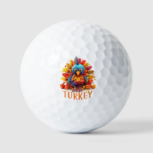 Cute Thanksgiving Turkije Golfballen (Voorkant)