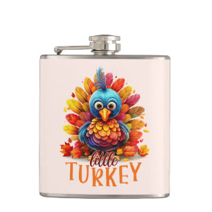 Cute Thanksgiving Turkije Heupfles