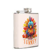 Cute Thanksgiving Turkije Heupfles (Rechts)