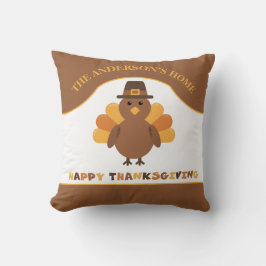 Cute Thanksgiving Turkije Kussen