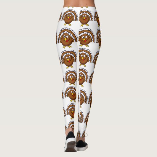 Cute Thanksgiving Turkije Leggings (Achterkant)