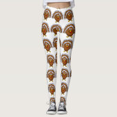 Cute Thanksgiving Turkije Leggings (Voorkant)