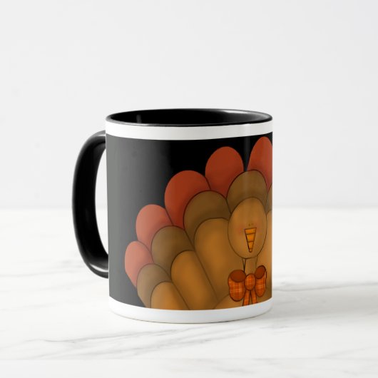 Cute Thanksgiving Turkije Mok (Voorkant links)