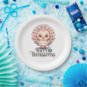 Cute Thanksgiving Turkije Papieren Bordje (Feest)