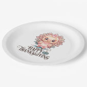 Cute Thanksgiving Turkije Papieren Bordje (Gekanteld)