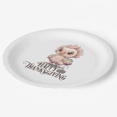 Cute Thanksgiving Turkije Papieren Bordje (Gekanteld)