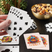Cute Thanksgiving Turkije Pokerkaarten (Insitu)