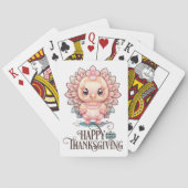 Cute Thanksgiving Turkije Pokerkaarten (Achterkant)