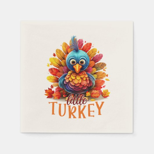 Cute Thanksgiving Turkije Servet (Voorkant)