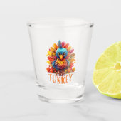 Cute Thanksgiving Turkije Shot Glas (Voorkant)