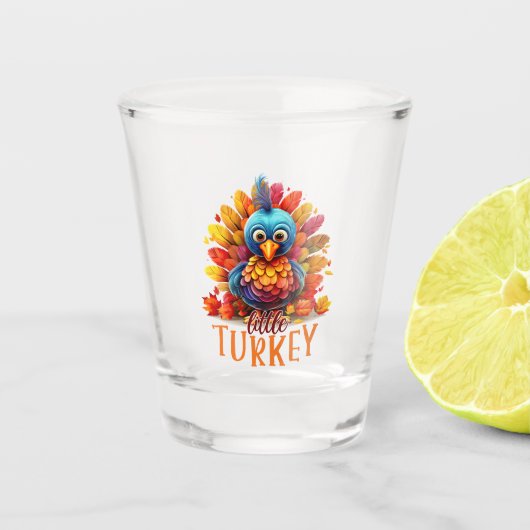 Cute Thanksgiving Turkije Shot Glas (Voorkant)
