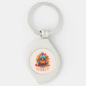 Cute Thanksgiving Turkije Sleutelhanger (Voorkant)