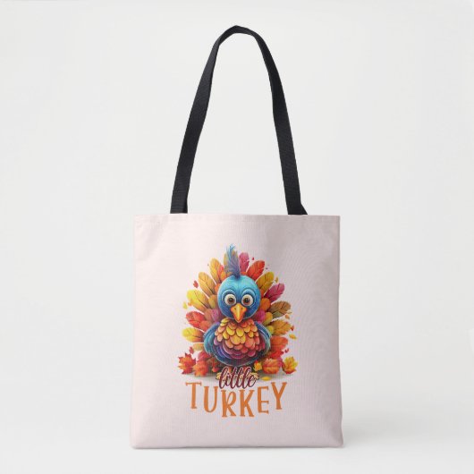 Cute Thanksgiving Turkije Tote Bag (Voorkant)