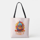 Cute Thanksgiving Turkije Tote Bag (Achterkant)