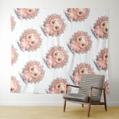 Cute Thanksgiving Turkije Wandkleed (In Situ (horizontaal))