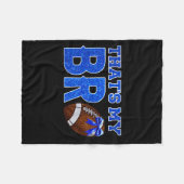 Cute That's My Bro Football Cheering Sister Blue G Fleece Deken (Voorkant (Horizontaal))