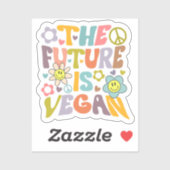 Cute the Future is Vegan, Vegan Sticker (Vel)
