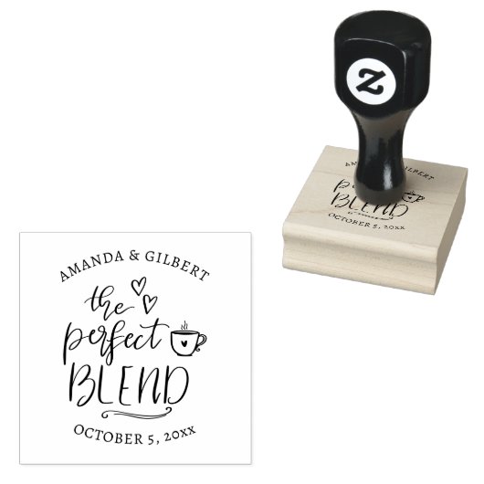 Cute The Perfect Blend Handwritten Script Rubberstempel (Gestempeld)