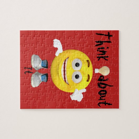 Cute Thinking Emoji Legpuzzel (Horizontaal)