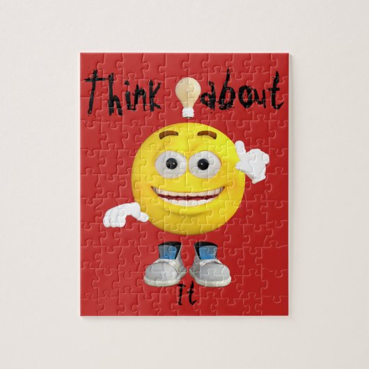 Cute Thinking Emoji Legpuzzel (Verticaal)
