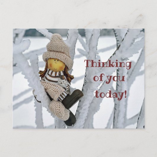 Cute Thinking of You Briefkaart (Voorkant)