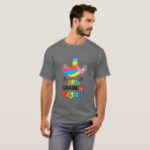 Cute Third Grade Unicorn Magical 3Rd Grade terug n T-shirt (Voorkant volledig)