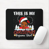 Cute This Is My Christmas Pajama Black African Ame Muismat (Met muis)