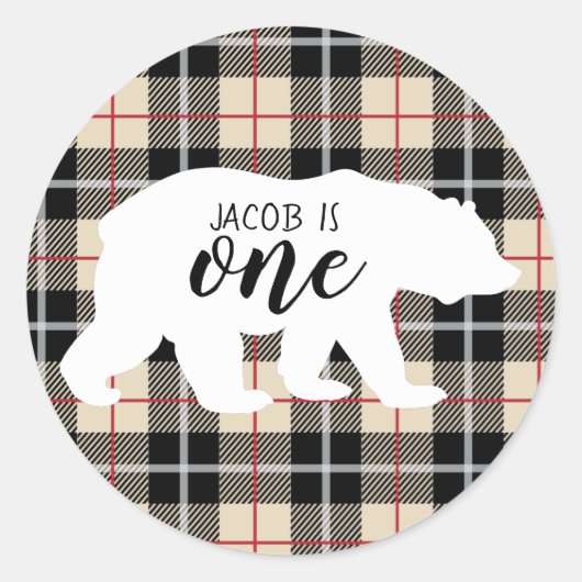 Cute Thompson Camel Pset Beer 1e verjaardag Ronde Sticker (Voorkant)