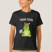 Cute Thor-Toise Funny Kinder Viking Turtle T-shirt (Voorkant)