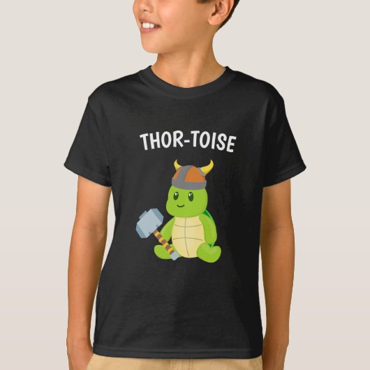 Cute Thor-Toise Funny Kinder Viking Turtle T-shirt (Voorkant)
