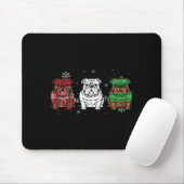 Cute Three English Bulldog Christmas For Women Men Muismat (Met muis)
