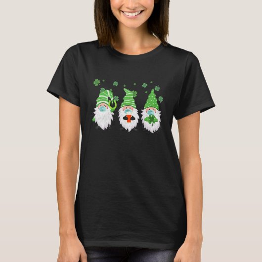 Cute Three Gnome Shamrock Happy St Patrick's Day T-shirt (Voorkant)