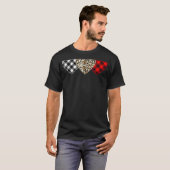Cute Three Heart Leopard Buffalo Red Black Pset V T-shirt (Voorkant volledig)