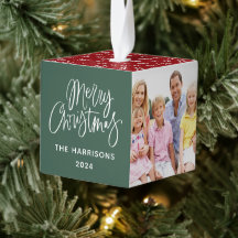 Cute Three Photo Merry Christmas