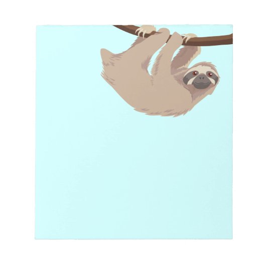 Cute Three Toed Sloth Notitieblok (Voorkant)