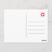 Cute Thumbs Up Smile Face Pink Valentijnsdag Briefkaart (Achterkant)