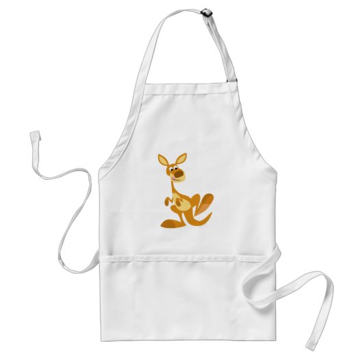 Cute Thumping Cartoon Kangaroo Apron Standaard Schort (Voorkant)