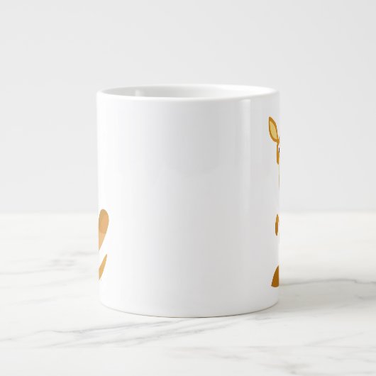 Cute Thumping Cartoon Kangaroo Jumbo Mok (Voorkant)