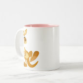 Cute Thumping Cartoon Kangaroo Mok (Voorkant links)