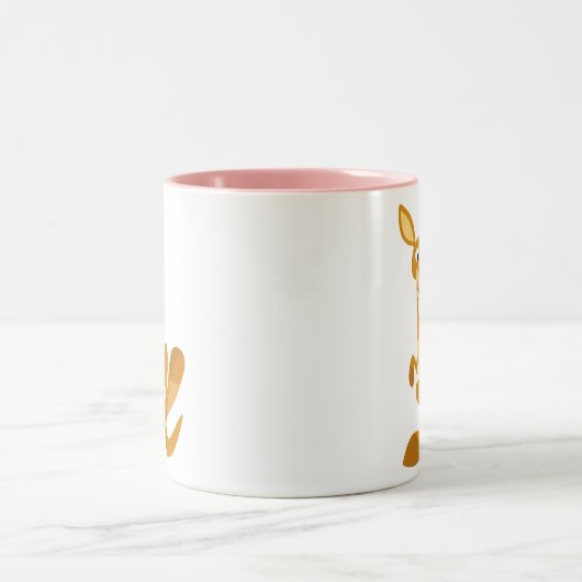 Cute Thumping Cartoon Kangaroo Mok (Center)