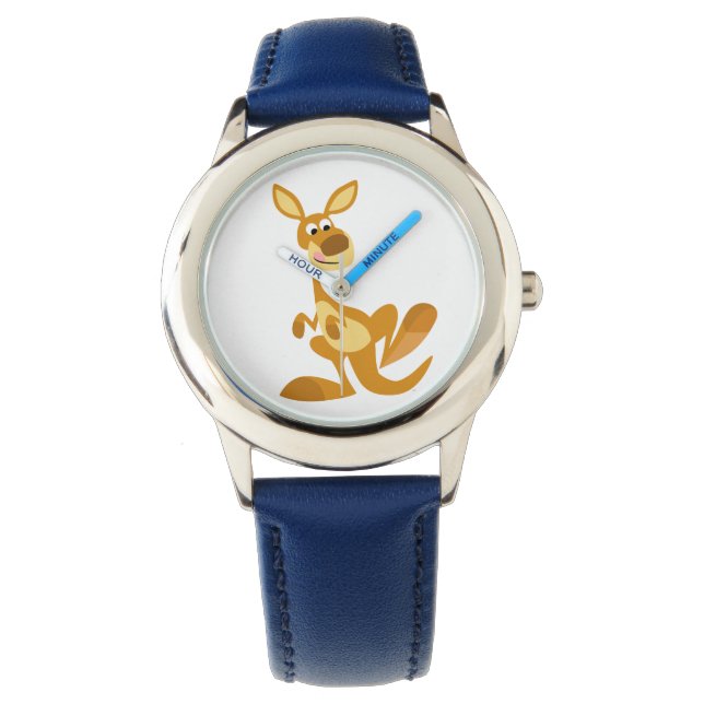 Cute Thumping Cartoon Kangaroo Watch Horloge (Voorkant)
