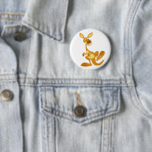 Cute Thumping Cartoon Kangoeroe Knop Badge Ronde Button 5,7 Cm (In situ)