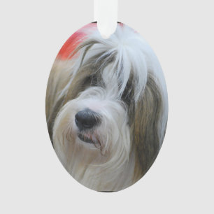 Cute Tibetan Terrier Dog Ornament