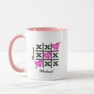 Cute Tic-Tac-Toe Valentijnsdag Love Gift Mok