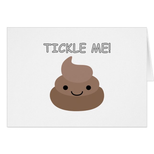 Cute Tickle Me Poop Emoji (Voorkant Horizontaal)