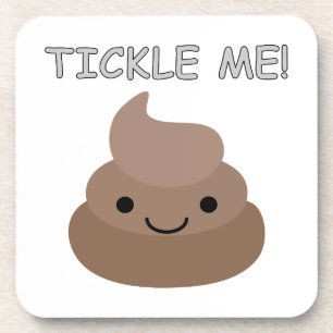 Cute Tickle Me Poop Emoji Bier Onderzetter