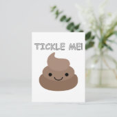 Cute Tickle Me Poop Emoji Briefkaart (Staand voorkant)