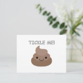 Cute Tickle Me Poop Emoji Briefkaart (Staand voorkant)