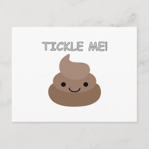 Cute Tickle Me Poop Emoji Briefkaart